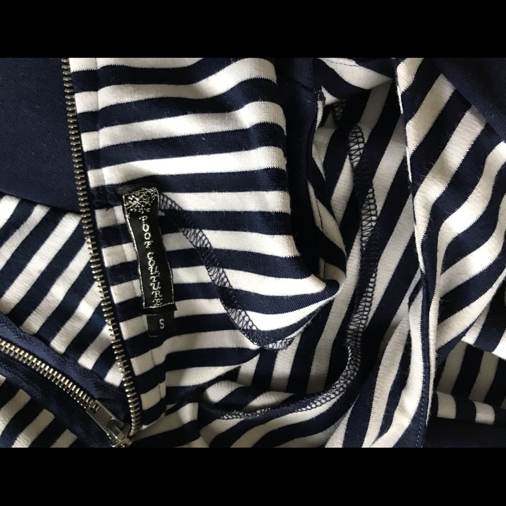 Navy & white mini tank top dress - Picture 2 of 3